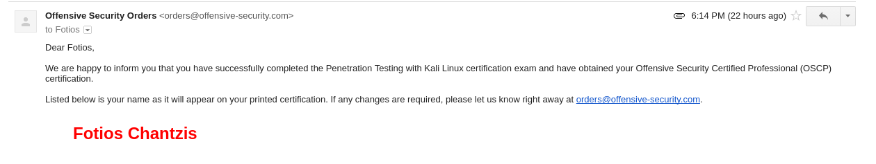 OSCP mail